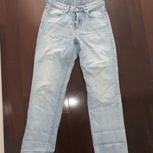 Light wash blue denim jeans